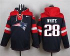 Nike New England Patriots #28 James White Navy Blue Player Pullover NFL Hoodie