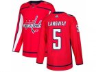 Men Adidas Washington Capitals #5 Rod Langway Red Home Authentic Stitched NHL Jersey
