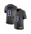 Men Baltimore Ravens #8 Lamar Jackson Limited Gray Static Fashion Limited Football Jersey