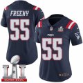 Womens Nike New England Patriots #55 Jonathan Freeny Limited Navy Blue Rush Super Bowl LI 51 NFL Jersey