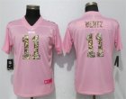 Nike Eagles #11 Carson Wentz Pink Camo Fashion Women Limited Jersey