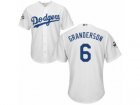 Los Angeles Dodgers #6 Curtis Granderson Replica White Home 2017 World Series Bound Cool Base MLB Jersey