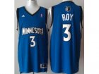 nba Minnesota Timberwolves #3 Brandon Roy blue jerseys[Revolution 30 Swingman]