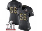 Womens Nike Atlanta Falcons #56 Sean Weatherspoon Limited Black 2016 Salute to Service Super Bowl LI 51 NFL Jersey