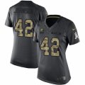 Womens Nike Cleveland Browns #42 Malcolm Johnson Limited Black 2016 Salute to Service NFL Jersey