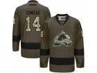 Mens Reebok Colorado Avalanche #14 Blake Comeau Authentic Green Salute to Service NHL Jersey