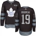 Mens Toronto Maple Leafs #19 Bruce Boudreau Black 1917-2017 100th Anniversary Stitched NHL Jersey