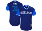 2017 Little League World Series Blue Jays #31 Joe Biagini Gini Royal Jersey