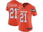 Women Nike Cleveland Browns #21 Jamar Taylor Vapor Untouchable Limited Orange Alternate NFL Jersey
