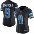 Women's Nike Detroit Lions #9 Matthew Stafford Limited Black Rush NFL Jersey
