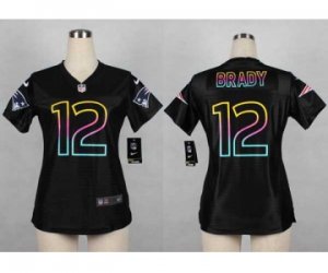 Nike women jerseys new england patriots #12 tom brady black[nike fashion]