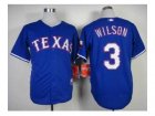 mlb jerseys texas rangers #3 wilson blue[2014 new]