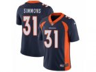 Mens Nike Denver Broncos #31 Justin Simmons Vapor Untouchable Limited Navy Blue Alternate NFL Jersey