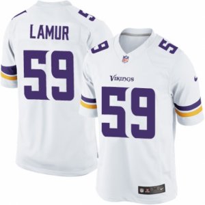 Men\'s Nike Minnesota Vikings #59 Emmanuel Lamur Limited White NFL Jersey