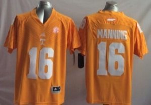 Youth NCAA Tennessee Vols #16 Peyton Manning Orange Stitched Jersey