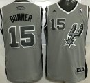 Men San Antonio Spurs #15 Matt Bonner Grey Stitched NBA Jersey
