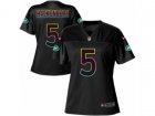 Women Nike New York Jets #5 Christian Hackenberg Game Black Fashion NFL Jersey