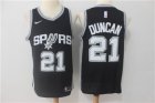Spurs #21 Tim Duncan Black Nike Swingman Jersey