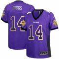 Womens Nike Minnesota Vikings #14 Stefon Diggs Limited Purple Drift Fashion NFL Jersey