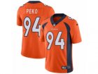 Mens Nike Denver Broncos #94 Domata Peko Vapor Untouchable Limited Orange Team Color NFL Jersey