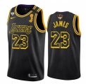 Lakers #23 Lebron James Black Mamba 2 Heart Gigi Patch 2020 NBA Finals Champions Nike