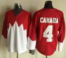 Olympic CA. #4 Canada RedWhite 1972 Commemorative CCM Stitched NHL Jersey
