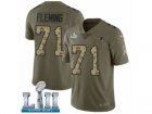 Men Nike New England Patriots #71 Cameron Fleming Limited Olive Camo 2017 Salute to Service Super Bowl LII NFL Jersey