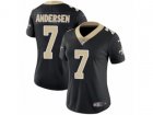 Women Nike New Orleans Saints #7 Morten Andersen Vapor Untouchable Limited Black Team Color NFL Jersey