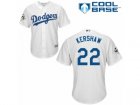 Los Angeles Dodgers #22 Clayton Kershaw Replica White Home 2017 World Series Bound Cool Base MLB Jersey