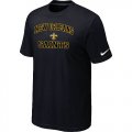 New Orleans Saints Heart & Soul Black T-Shirt