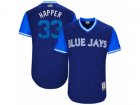 2017 Little League World Series Blue Jays #33 JA Happ Happer Royal Jersey