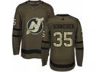 Adidas New Jersey Devils #35 Cory Schneider Green Salute to Service Stitched NHL Jersey