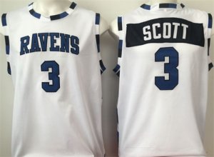 One Tree Hill Ravens #3 Lucas Scott White College Basketball Jersey