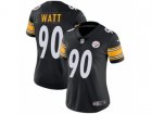 Women Nike Pittsburgh Steelers #90 T. J. Watt Vapor Untouchable Limited Black Team Color NFL Jersey