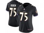 Women Nike Baltimore Ravens #75 Jonathan Ogden Vapor Untouchable Limited Black Alternate NFL Jersey