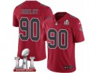 Youth Nike Atlanta Falcons #90 Derrick Shelby Limited Red Rush Super Bowl LI 51 NFL Jersey