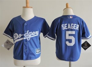 Dodgers #5 Corey Seager Blue Toddler Cool Base Jersey