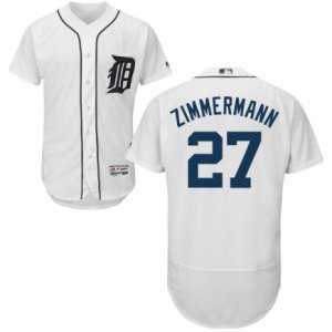 Men\'s Majestic Detroit Tigers #27 Jordan Zimmermann White Flexbase Authentic Collection MLB Jersey