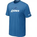 Nike Detroit Lions Authentic Logo T-Shirt L.Blue
