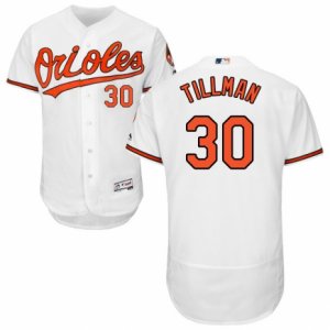 Men\'s Majestic Baltimore Orioles #30 Chris Tillman White Flexbase Authentic Collection MLB Jersey