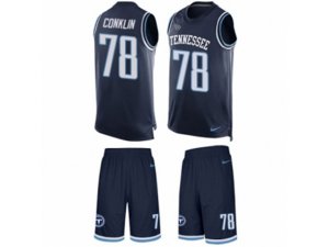 Nike Tennessee Titans #78 Jack Conklin Limited Navy Blue Tank Top Suit NFL Jersey