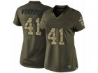Women Nike San Francisco 49ers #41 Ahkello Witherspoon Limited Green Salute to Service NFL Jersey