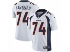 Mens Nike Denver Broncos #74 Ty Sambrailo Vapor Untouchable Limited White NFL Jersey
