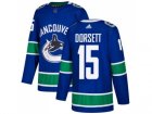Men Adidas Vancouver Canucks #15 Derek Dorsett Blue Home Authentic Stitched NHL Jersey