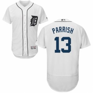 Men\'s Majestic Detroit Tigers #13 Lance Parrish White Flexbase Authentic Collection MLB Jersey