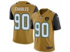 Mens Nike Jacksonville Jaguars #90 Stefan Charles Limited Gold Rush NFL Jersey