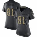 Women's Nike New York Jets #81 Quincy Enunwa Limited Black 2016 Salute to Service NFL Jersey