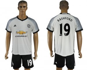 Manchester United #19 Rashford White Soccer Club Jersey