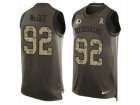 Mens Nike Washington Redskins #92 Stacy McGee Limited Green Salute to Service Tank Top NFL Jersey