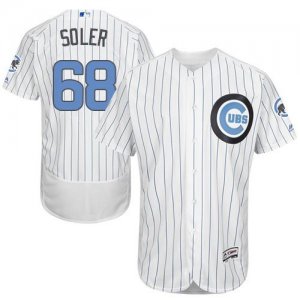 Chicago Cubs #68 Jorge Soler White(Blue Strip) Flexbase Authentic Collection 2016 Fathers Day Stitched Baseball Jersey